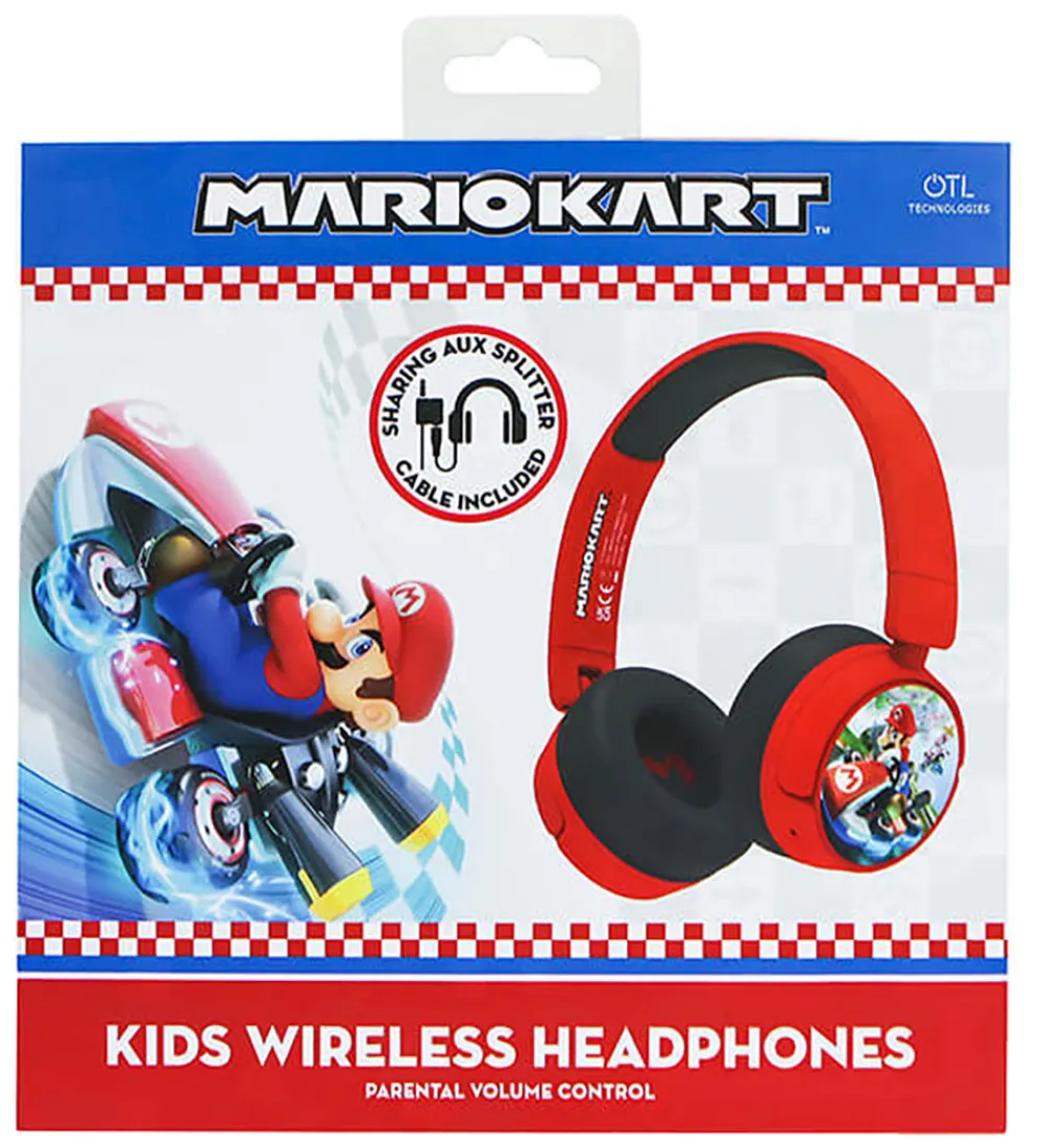 OTL Høretelefoner>Høretelefoner - Mario Kart - On-Ear Junior - Wireless - Rød