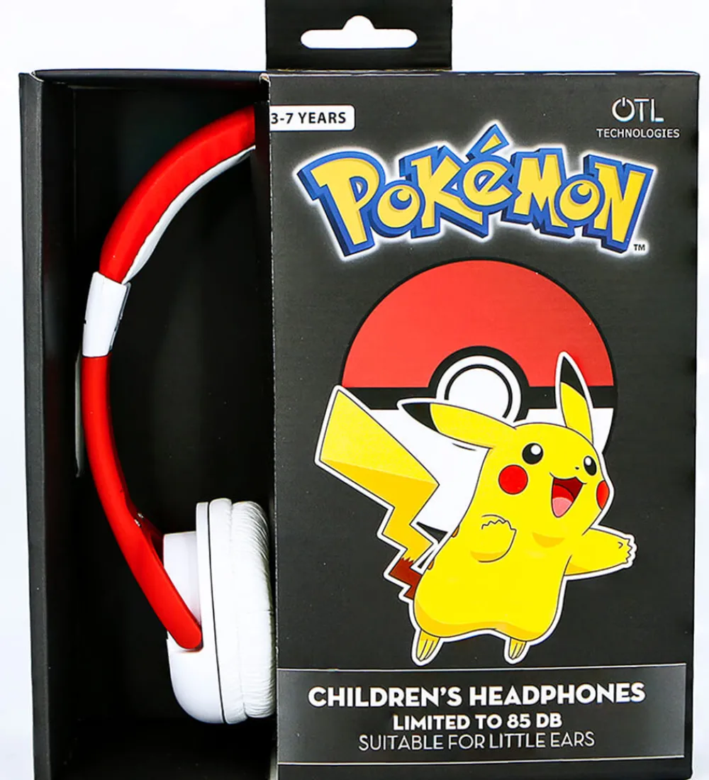 OTL Høretelefoner>Høretelefoner - Pokemon - On-Ear Junior - Pokeball - Rød/Hvi