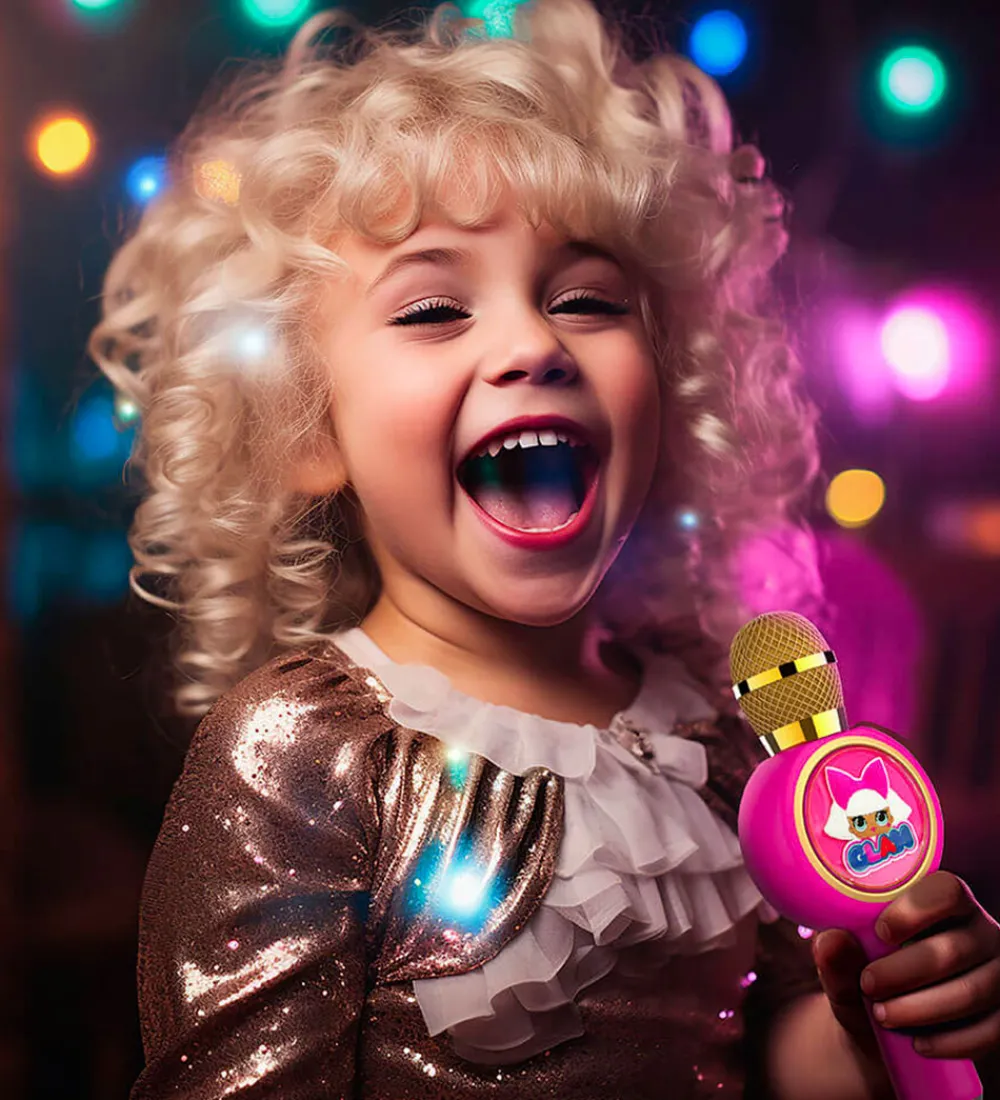 OTL Musikinstrumenter|Mikrofon - LED - Karaoke - LOL Surprise - Pink/Guld