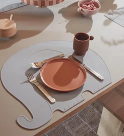 OYOY Dækkeservietter|Dækkeserviet - Henry Elefant - Støvet Blå