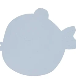 OYOY Dækkeservietter|Dækkeserviet - Silikone Placemat - Little Finn - Ice Blue