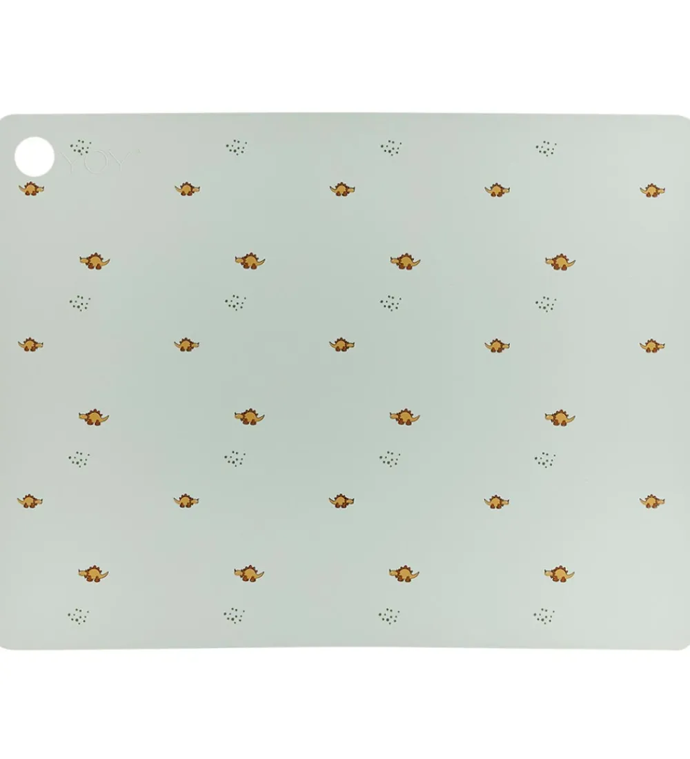 OYOY Dækkeservietter|Dækserviet - Silikone - Billy Dino - Pale Green