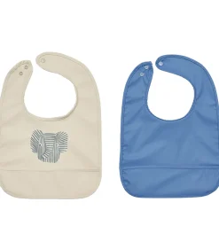 OYOY Hagesmække>Hagesmække - 2-pak - Erik Elephant - Beige/Blue