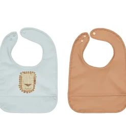 OYOY Hagesmække>Hagesmække - 2-pak - Lobo Lion - Caramel/Ice Blue
