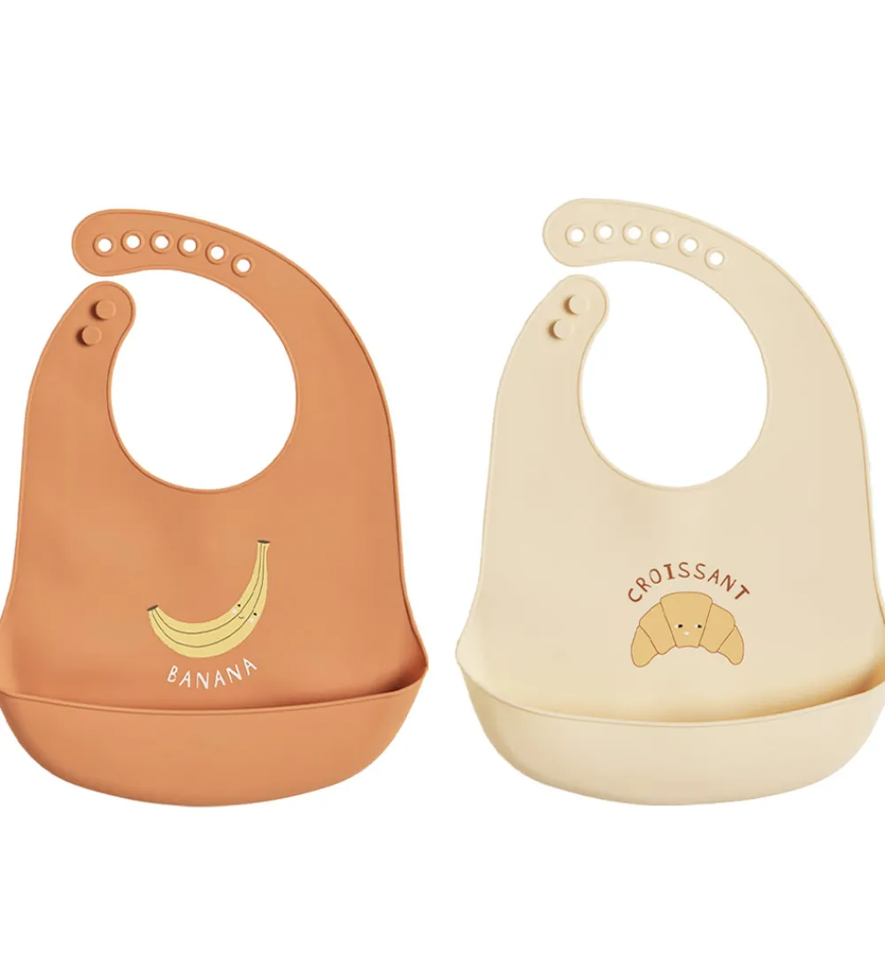 OYOY Hagesmække|Hagesmække - Silikone - 2 stk. - Yummy - Caramel/Butter