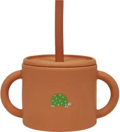 OYOY Kop Og Tudekop>Kop m. Sugerør - Enkei Cup - Silikone - Caramel