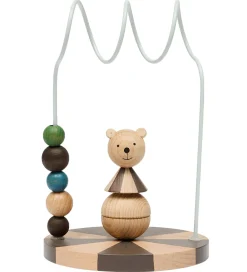 OYOY Aktivitetslegetøj>Kugleramme - Circus Bear - Nature/Dusty Blue