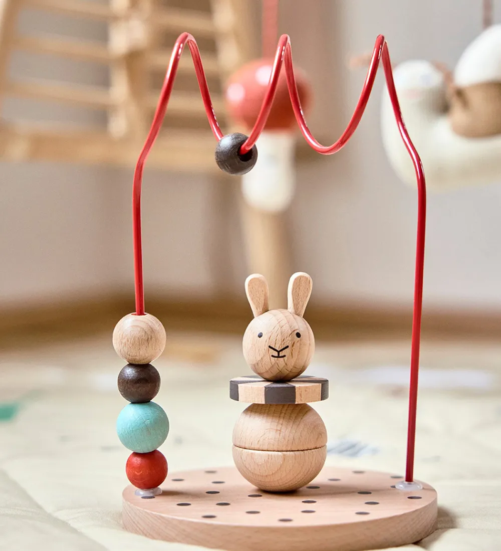 OYOY Aktivitetslegetøj>Kugleramme - Circus Rabbit - Træ - Nature/Cherry Red