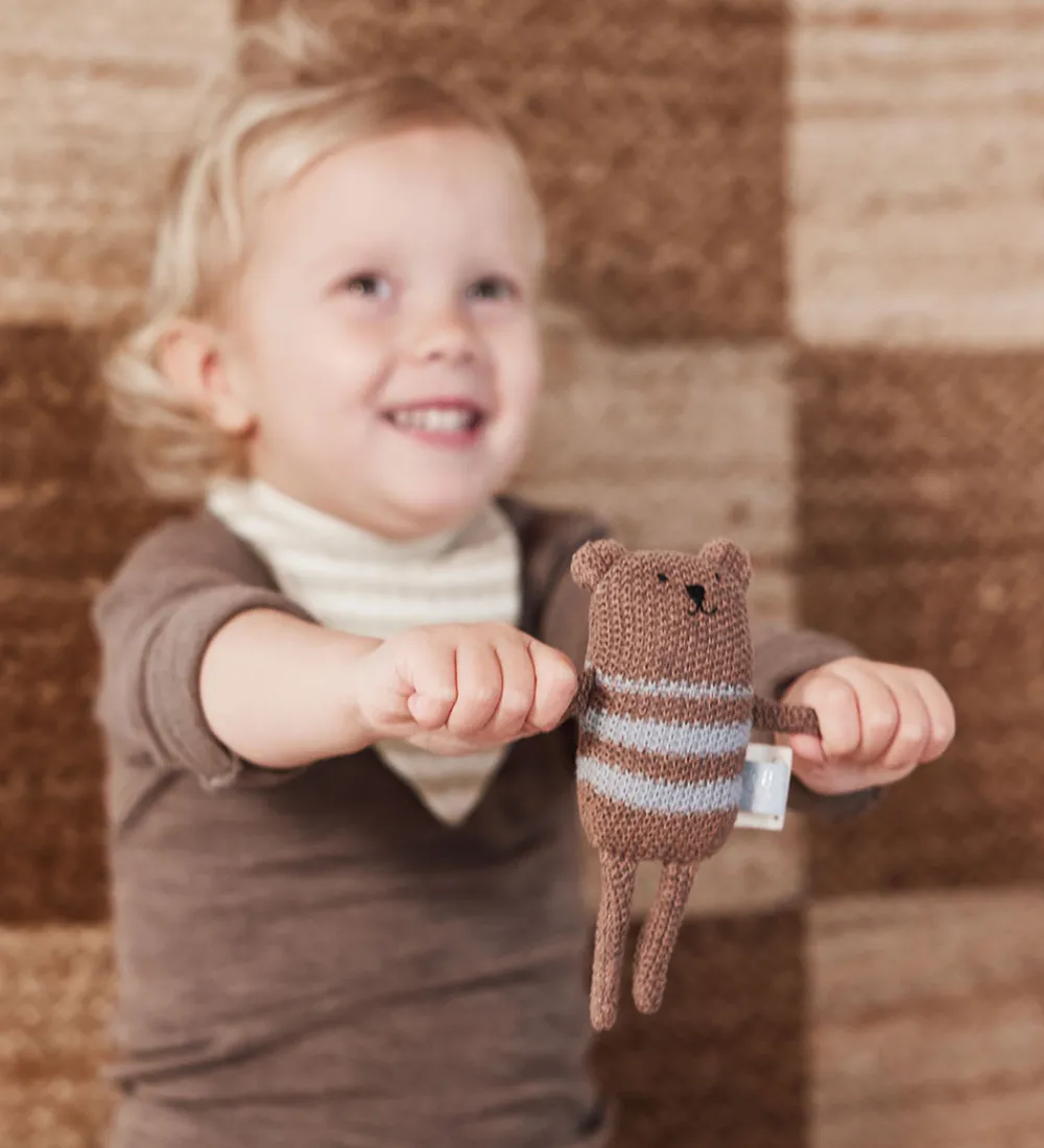 OYOY Gribelegetøj|Babylegetøj|Rangle - Bella Bear - Brown Melange