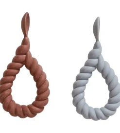 Børn OYOY Spisetid|Børnebestik>Skeer - 2-pak - Mellow - Dusty Blue/Choco