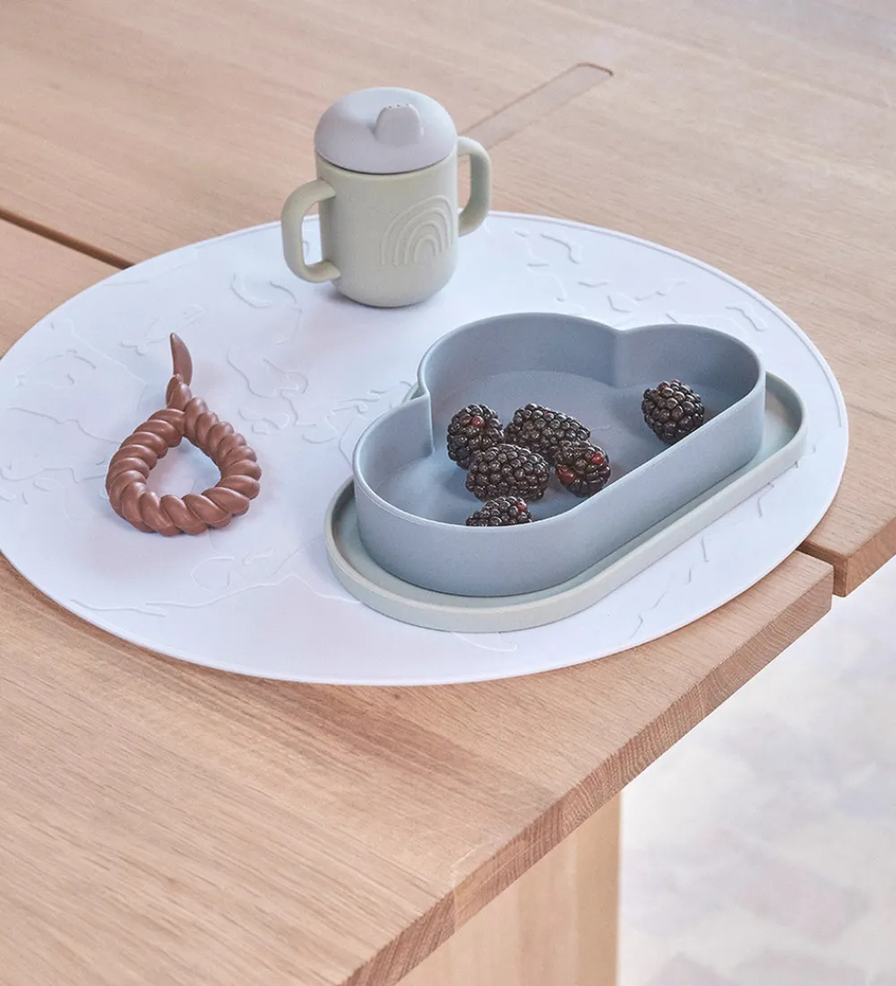 Børn OYOY Spisetid|Børnebestik>Skeer - 2-pak - Mellow - Dusty Blue/Choco