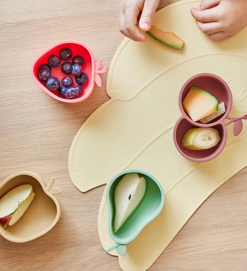 OYOY Skåle|Snackskåle - 2-pak - Silikone - Strawberry & Cherry - Cherr