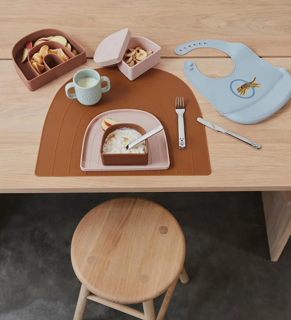 OYOY Skåle|Tallerken & Skål - Silikone - Rainbow - Rose/Fudge