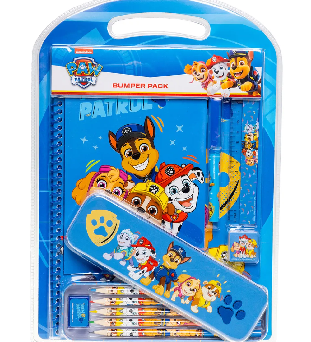 Paw Patrol Tuscher Og Farver|Skrivesæt m. Farveblyanter & Notesbog