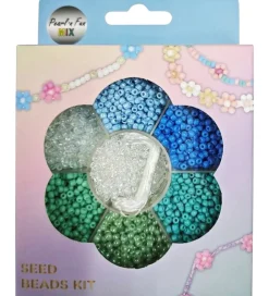 Pearl N Fun Perler>- Perler - Glasperlemix - Blå/Grøn/Klar