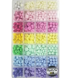 Pearl N Fun Perler|Perler - Smykkesæt - Smiley/Blomster/Hjerter/rund