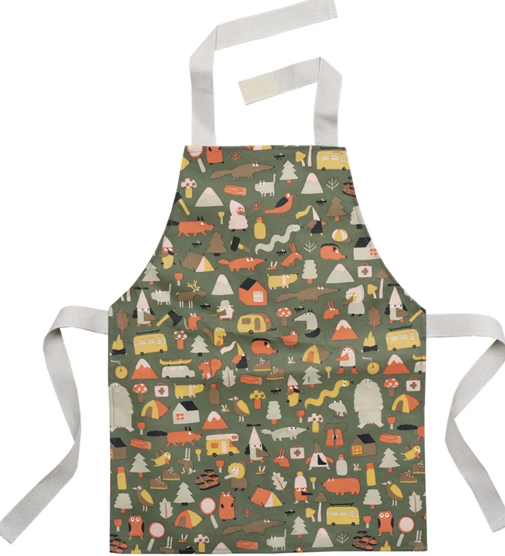 Petit Jour Paris Forklæder|Forklæde - Coated - Army Grøn m. Fantasi