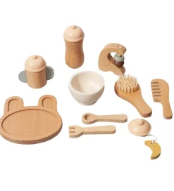 Petit Monkey Legekøkken Og Legemøbel|Dukkespisesæt - 10 Dele - Træ