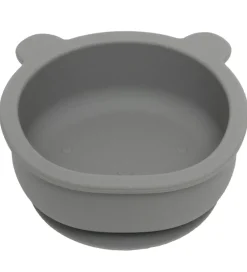 Petit Monkey Skåle|Skål m. Sugekop - Silikone - Bear - Pewter Green