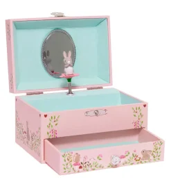 Petit Monkey Smykkeskrin>Smykkeskrin m. Musik - 9x15x10 cm - Woodland - Rosa