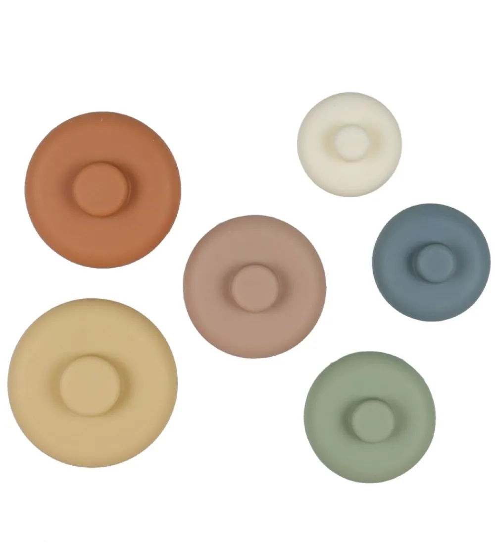 Petit Monkey Stablelegetøj>Stabletårn - Silikone - Pastel Mix