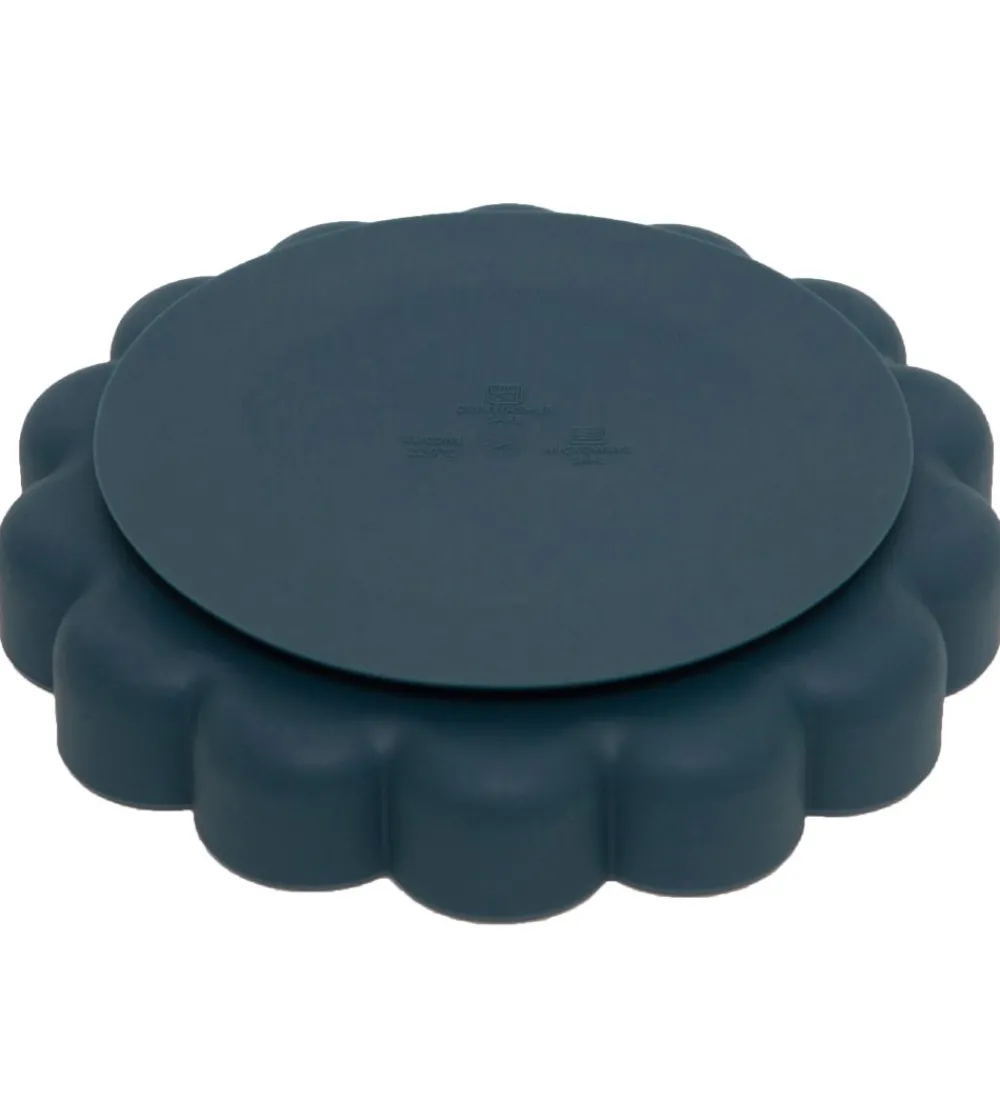 Petit Monkey Tallerkener>Tallerken m. Sugekop - Silikone - Lion - Balsam Blu