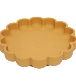 Petit Monkey Tallerkener>Tallerken m. Sugekop - Silikone - Lion - Ochre