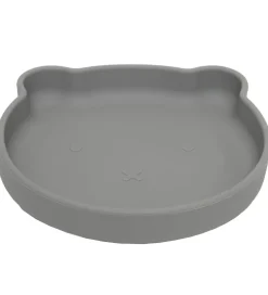 Petit Monkey Tallerkener>Tallerken m. Sugekop - Silikone - Pewter Green