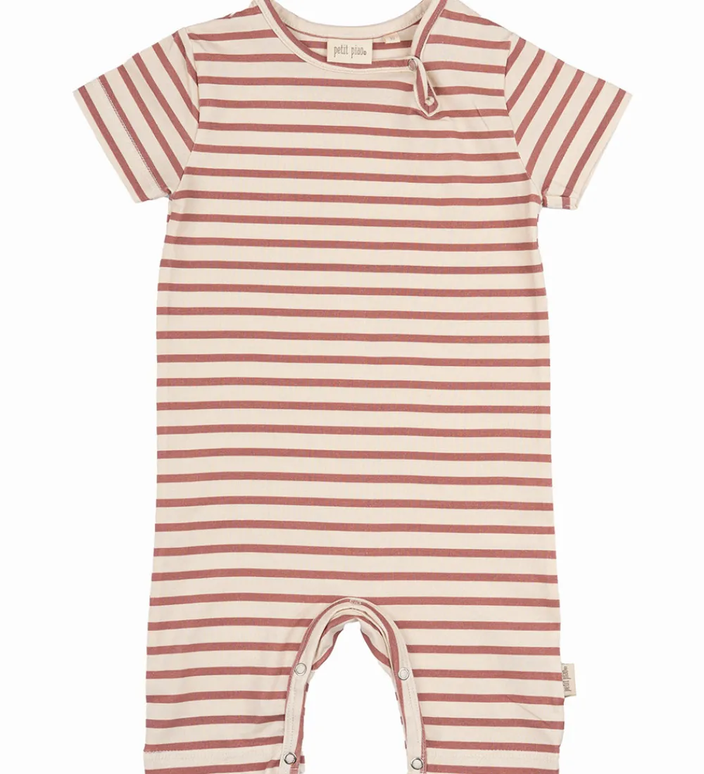 Børn Petit Piao Sommerdragter|Sommerdragt - Sum - Withered Rose/Off White