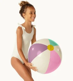 Petites Pommes Strandlegetøj|Badebold - 45 cm - Otto - Menthe/Violet/Pink