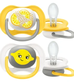 Philips Avent Sutter|Sutter - 2-pak - Ultra Air - Hvid/Gul m. Print