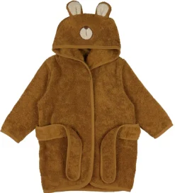 Børn Pippi Baby Badekåber>Badekåbe - Almond m. Bjørn