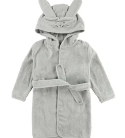 Børn Pippi Baby Badekåber|Badekåbe - Grå m. Kanin