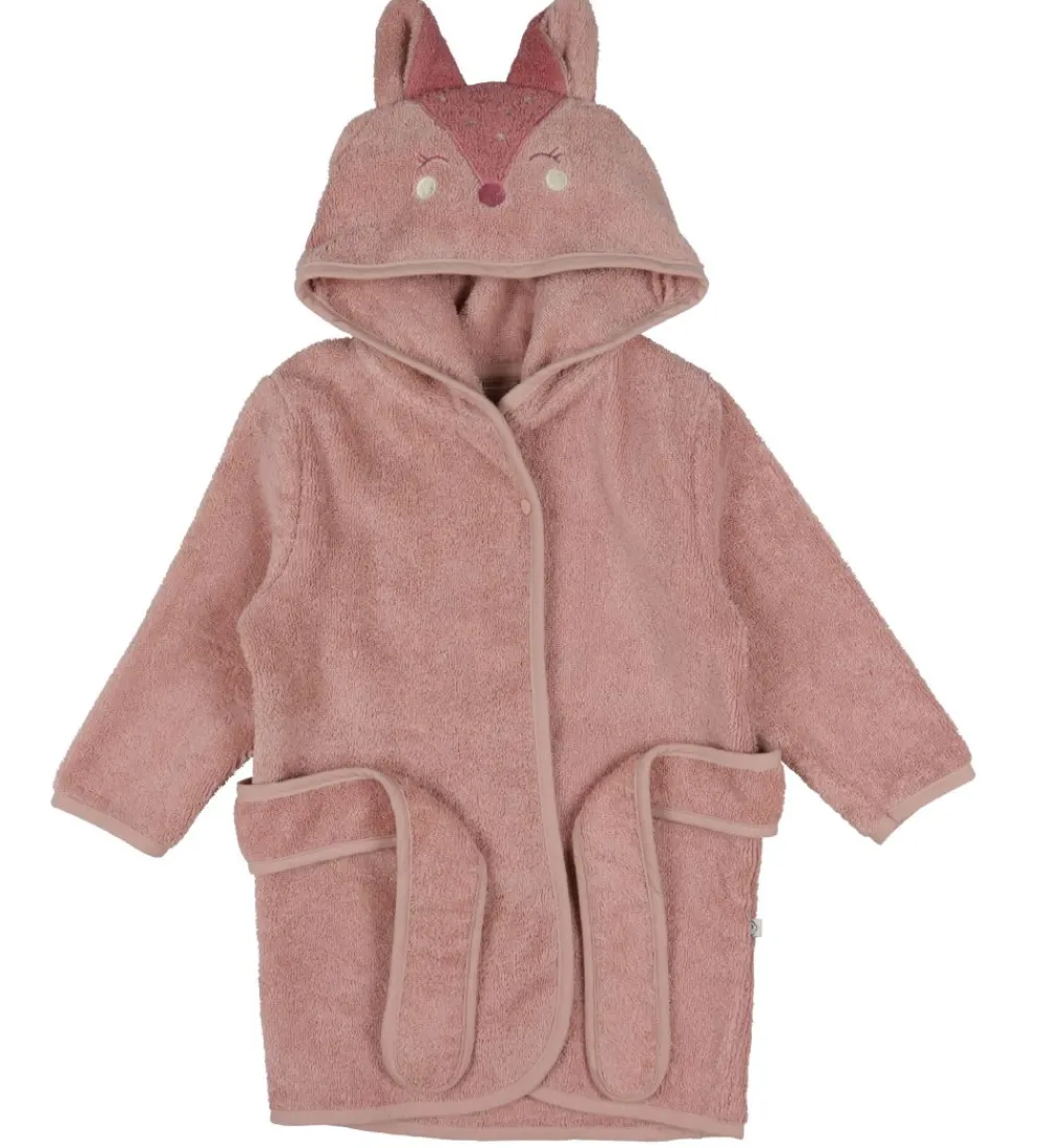 Børn Pippi Baby Badekåber>Badekåbe - Misty Rose m. Ræv