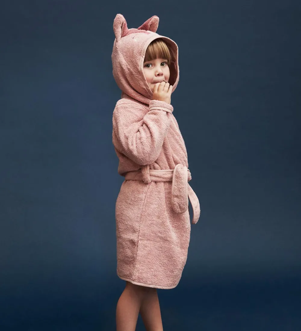 Børn Pippi Baby Badekåber>Badekåbe - Misty Rose m. Ræv