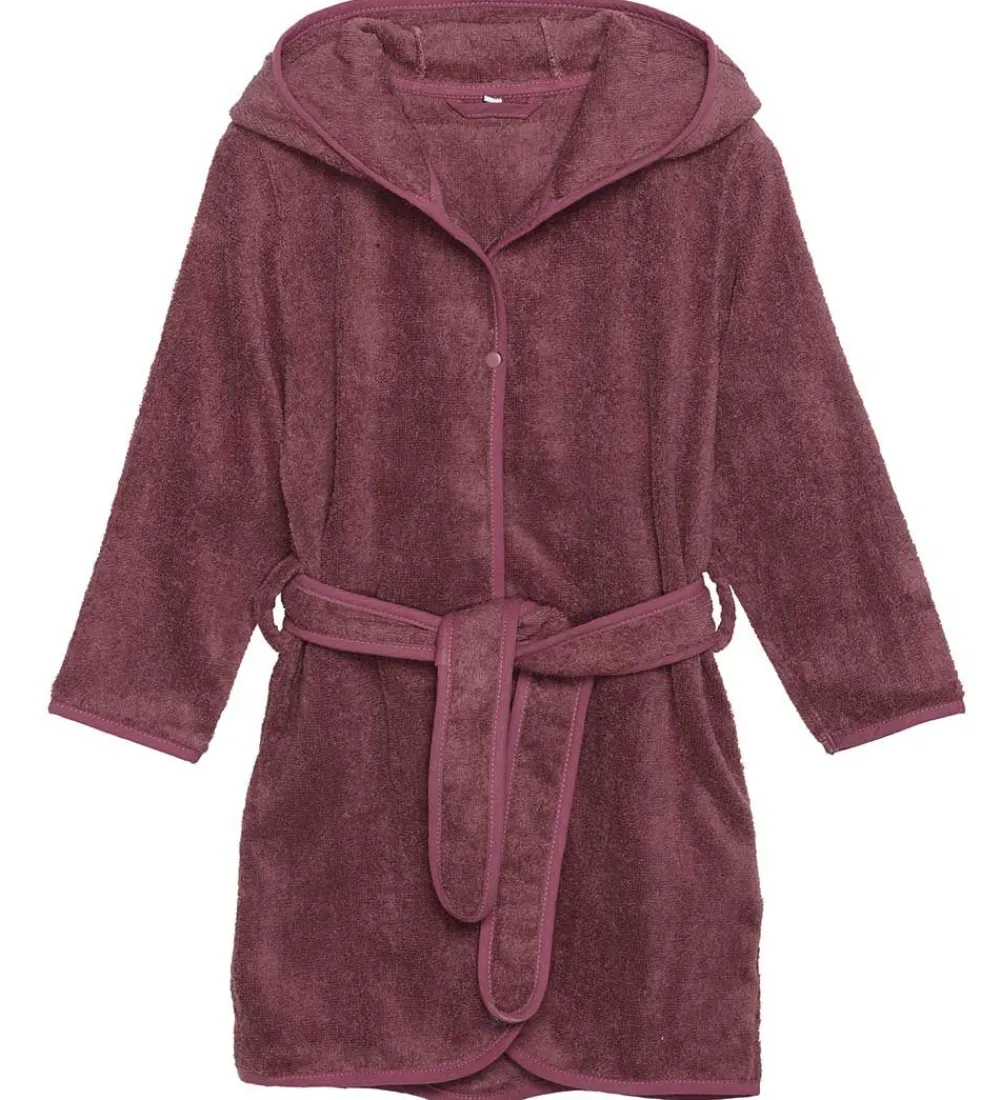 Børn Pippi Baby Badekåber|Badekåbe - Old Rose m. Kat