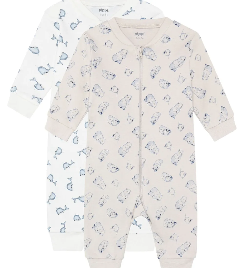 Børn Pippi Baby Heldragter|Heldragter - Natdragter - 2-pak - Flint Stone