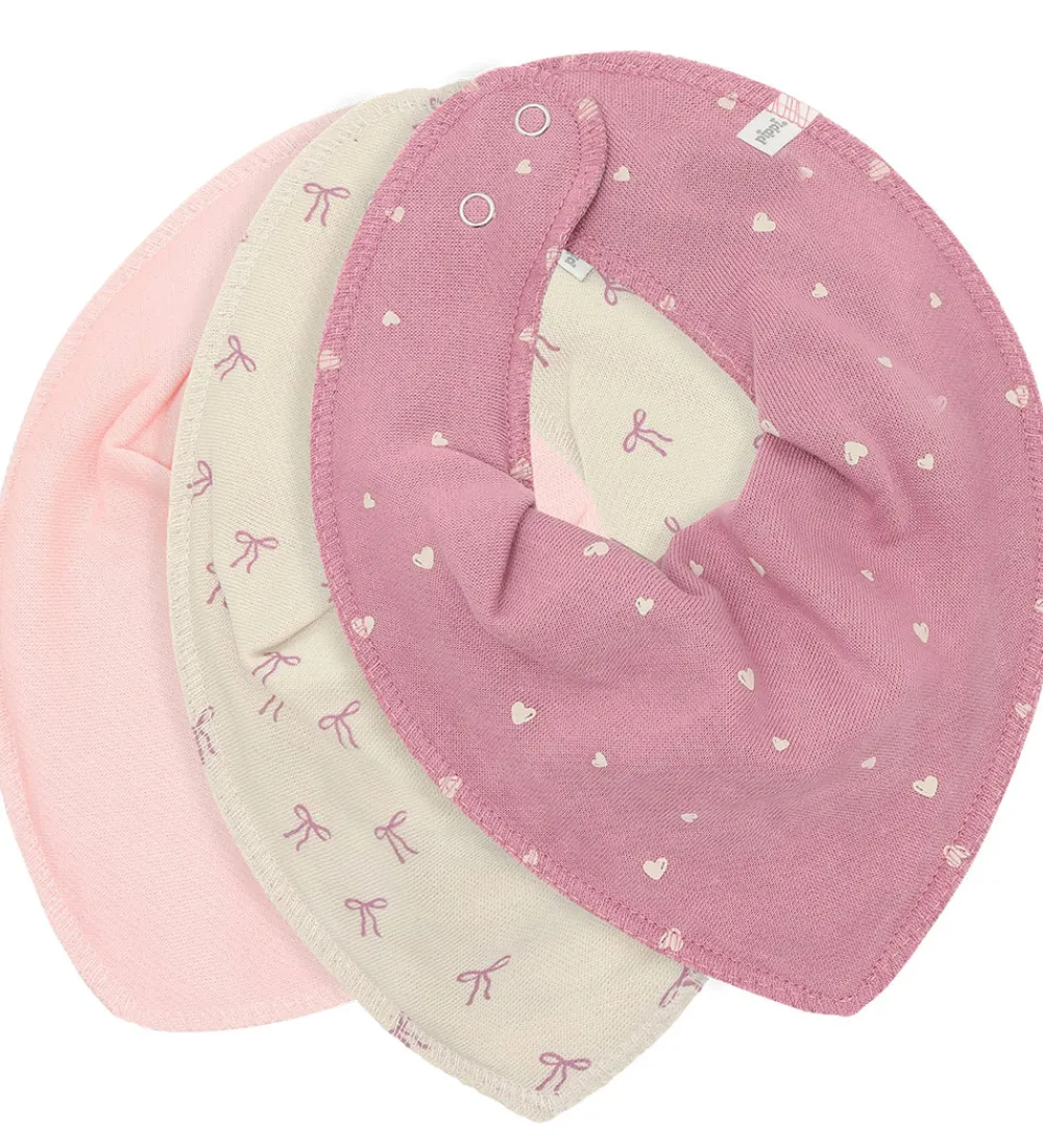 Pippi Baby Savlesmække|Pippi Savlesmæk - Spids - 3-pak - Mauve Orchid