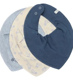 Pippi Baby Savlesmække>Pippi Savlesmæk - Spids - 3-pak - Dark Denim