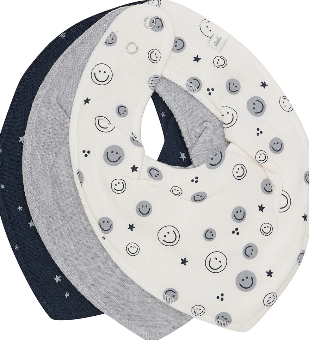 Pippi Baby Savlesmække|Pippi Savlesmække - Spids - 3-pak - Dark Navy