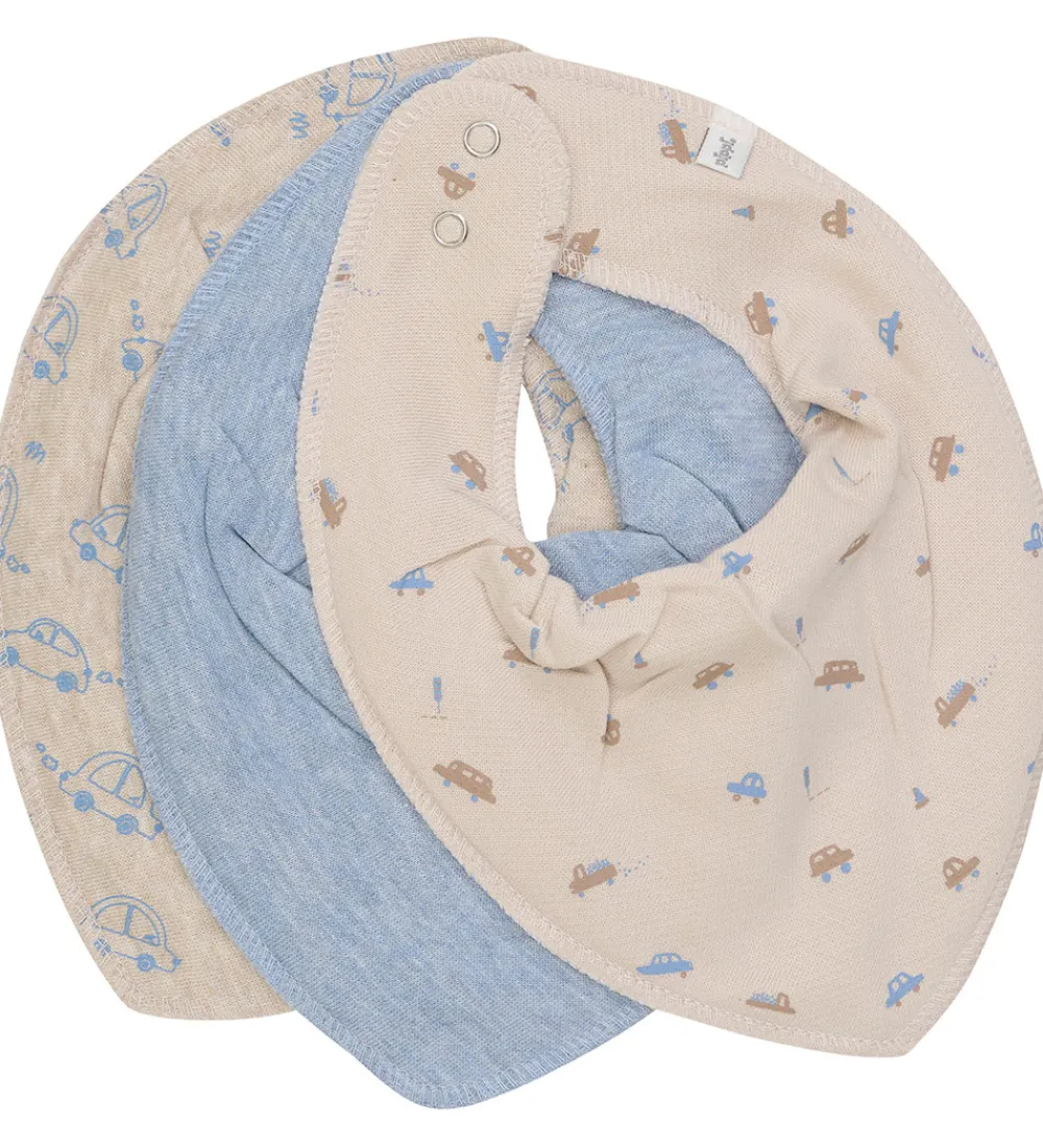 Pippi Baby Savlesmække|Pippi Savlesmække - Spids - 3-pak - Blue Fog