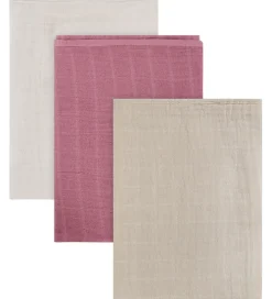 Pippi Baby Stofbleer|Pusletid|Pippi Stofbleer - Noos - 3-pak - Musselin - 65x65 - Mauve Orchid