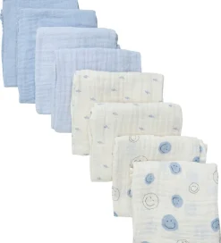 Pippi Baby Stofbleer|Pusletid|Pippi Stofbleer - 8-pak - 65x65 cm - Celestial Blue