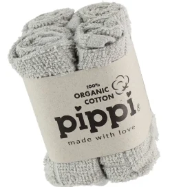 Pippi Baby Vaskeklude>Pippi Vaskeklude - 4-pak - Lysegrå