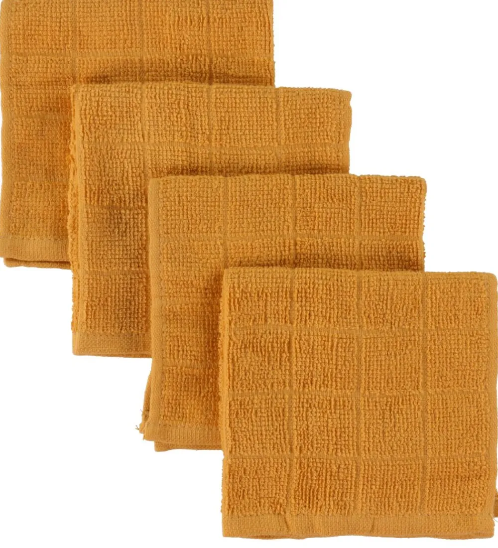 Pippi Baby Vaskeklude>Pippi Vaskeklude - 4-pak - 27x27 - Mineral Yellow