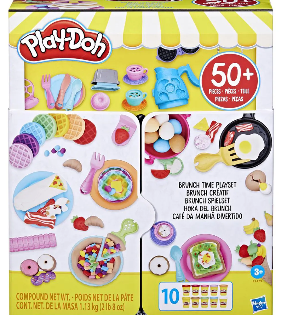 Play-Doh Modellervoks|Modellervoks - 50 Dele - Brunch Time Playset
