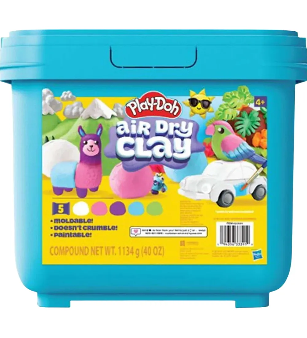 Play-Doh Kreativ Leg|Modellervoks|Modellervoks - Air Dry Clay - 5-pak - Color Tub