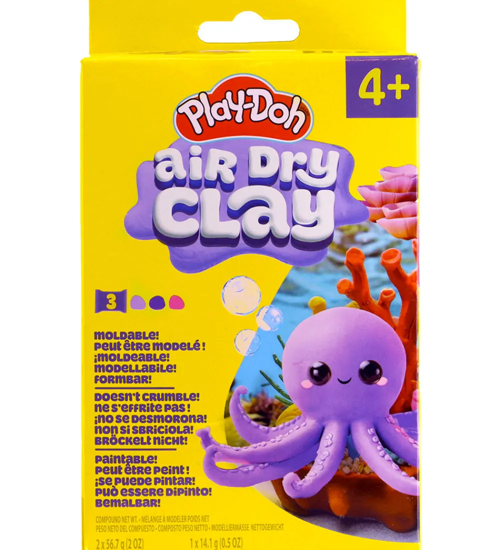 Play-Doh Kreasæt>Modellervoks - Air Dry Clay - Blæksprutte