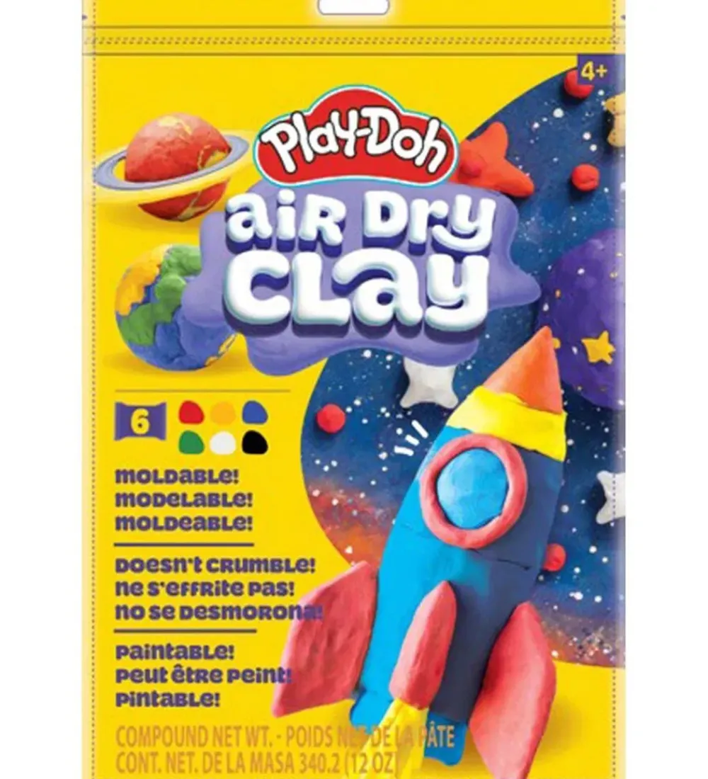 Play-Doh Modellervoks>Modellervoks - Air Dry Clay - Multi Color Bag - 340g