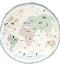 Play&Go Legetæpper Og Legegulve|Babylegetøj|Legetøjstæppe/Opbevaring - 140 cm - 2-i-1 - Worldmap
